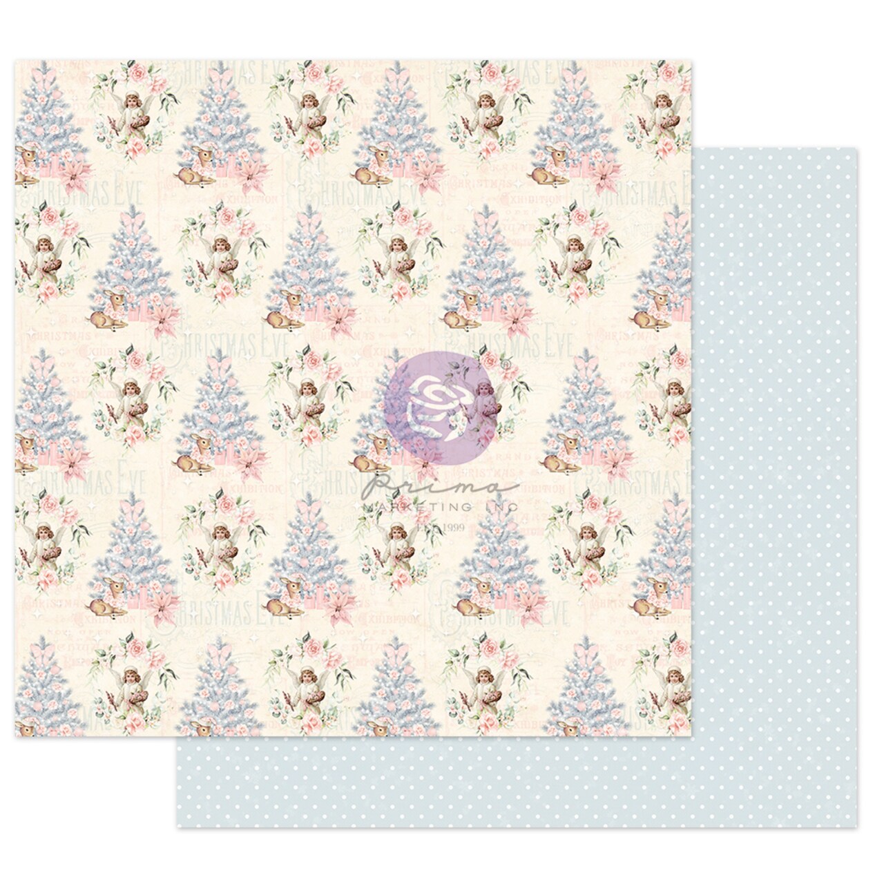 Prima Marketing Inc Christmas Sparkle Collection 12x12 Sheet - Christmas Greetings -, 12"x12" W/ Foil Detail 655350997649 (10 SHEETS)